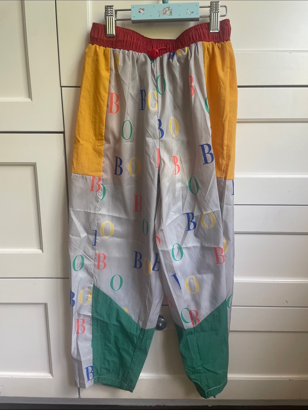 Bobo Choses Kids Colorblock Printed Windbreaker Pants - Multicolor